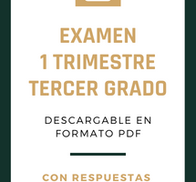 Examen tercer grado de primaria (1er Trimestre)