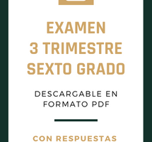 Examen sexto grado de primaria (3er Trimestre)